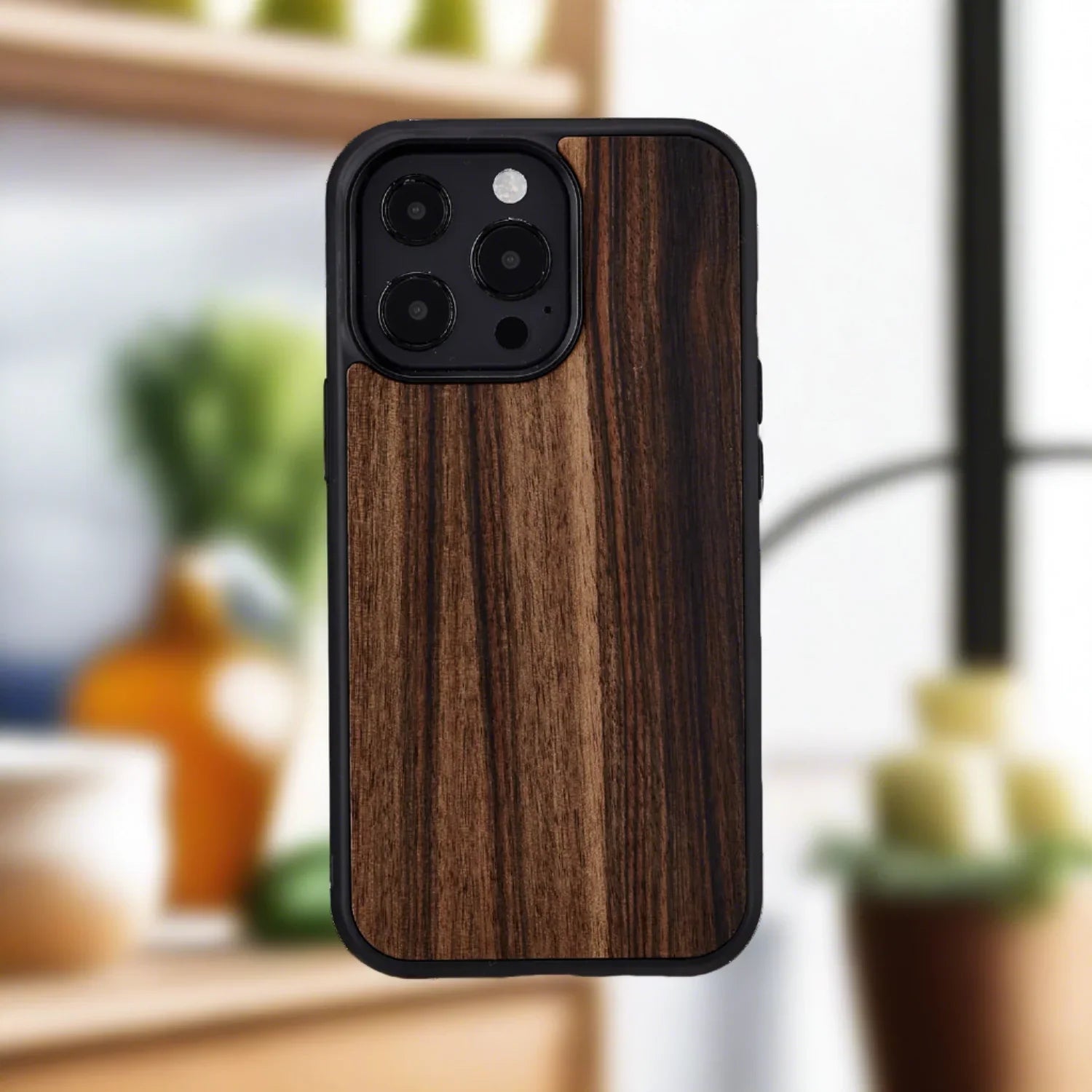 Man & Wood Series Cover For iPhone 13 Pro - Ebony - Tashqila Man & Wood Series Cover For iPhone 13 Pro - Ebony - Tashqila